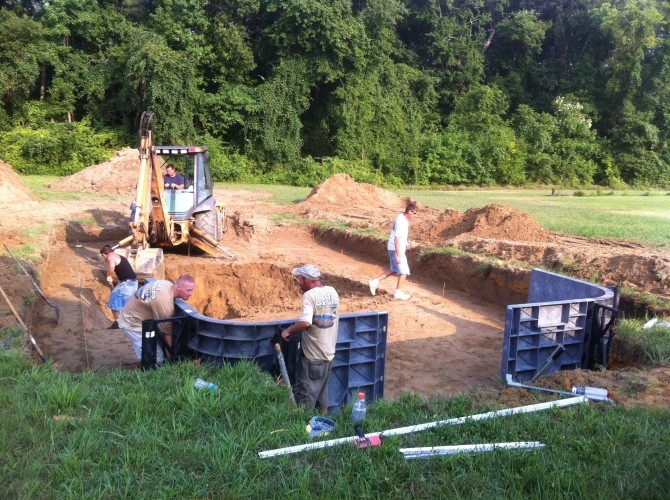 in ground swimming pool installation